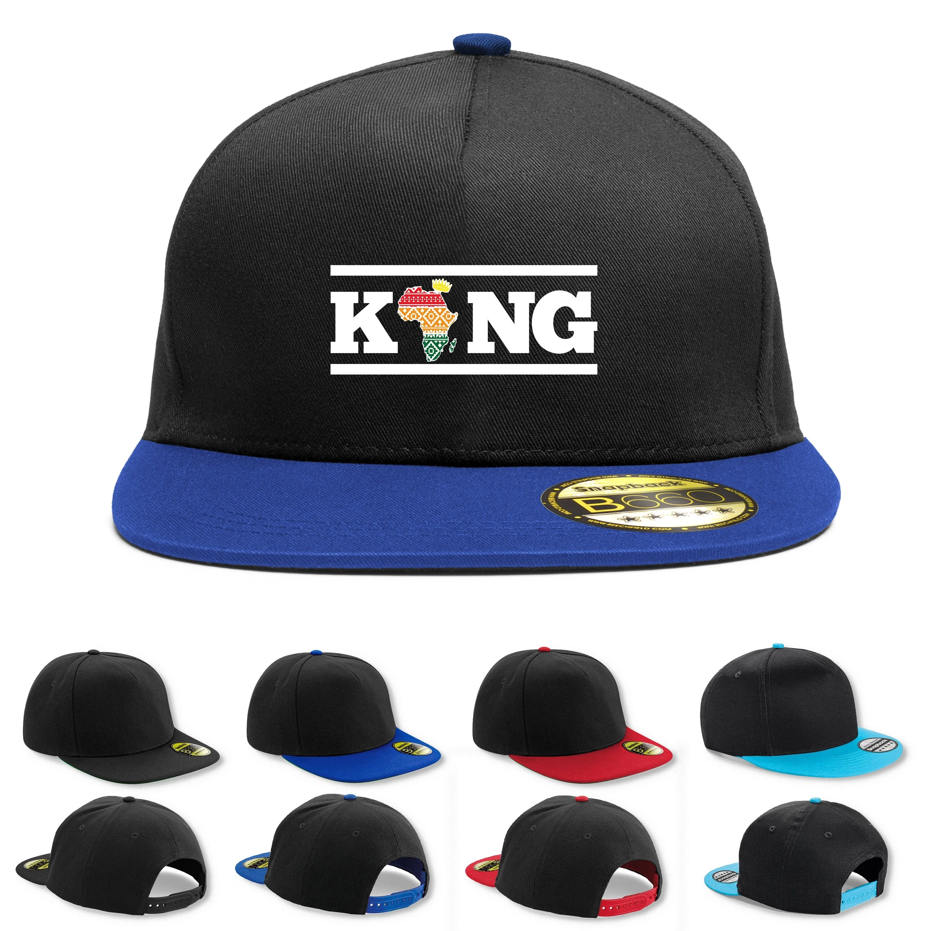 Africa King Snapback Hat, Africa Country Continent, African Heritage Black History Kings, Men's Africa Holiday Vacation Tourism Cap HAT - Image 3