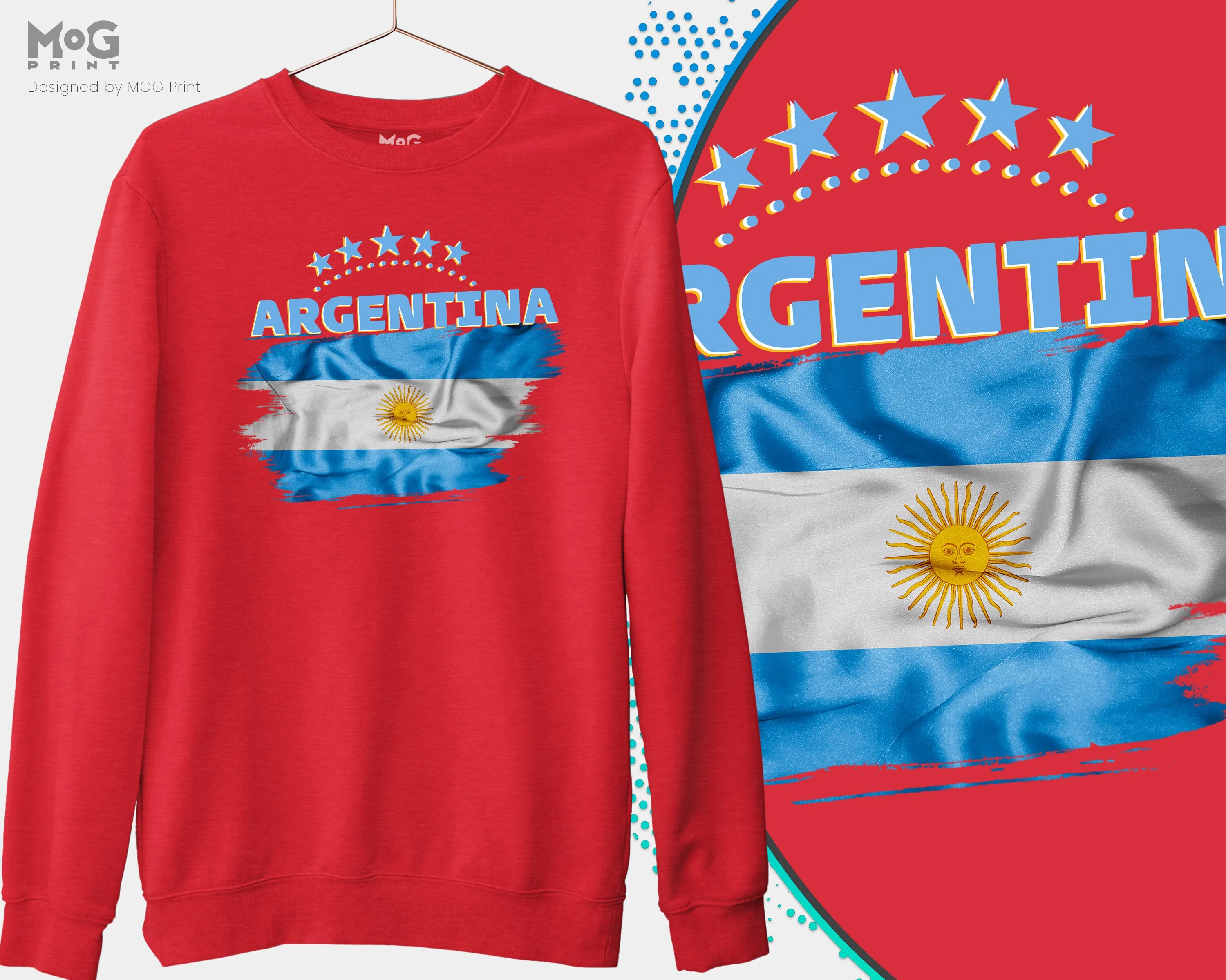 ARGENTINA FLAG Jumper Argentina Shirt Football WorId Argentina National Football Cup Argentina Team Cup Argentina Flag Souvenir Sweatshirt - Image 4