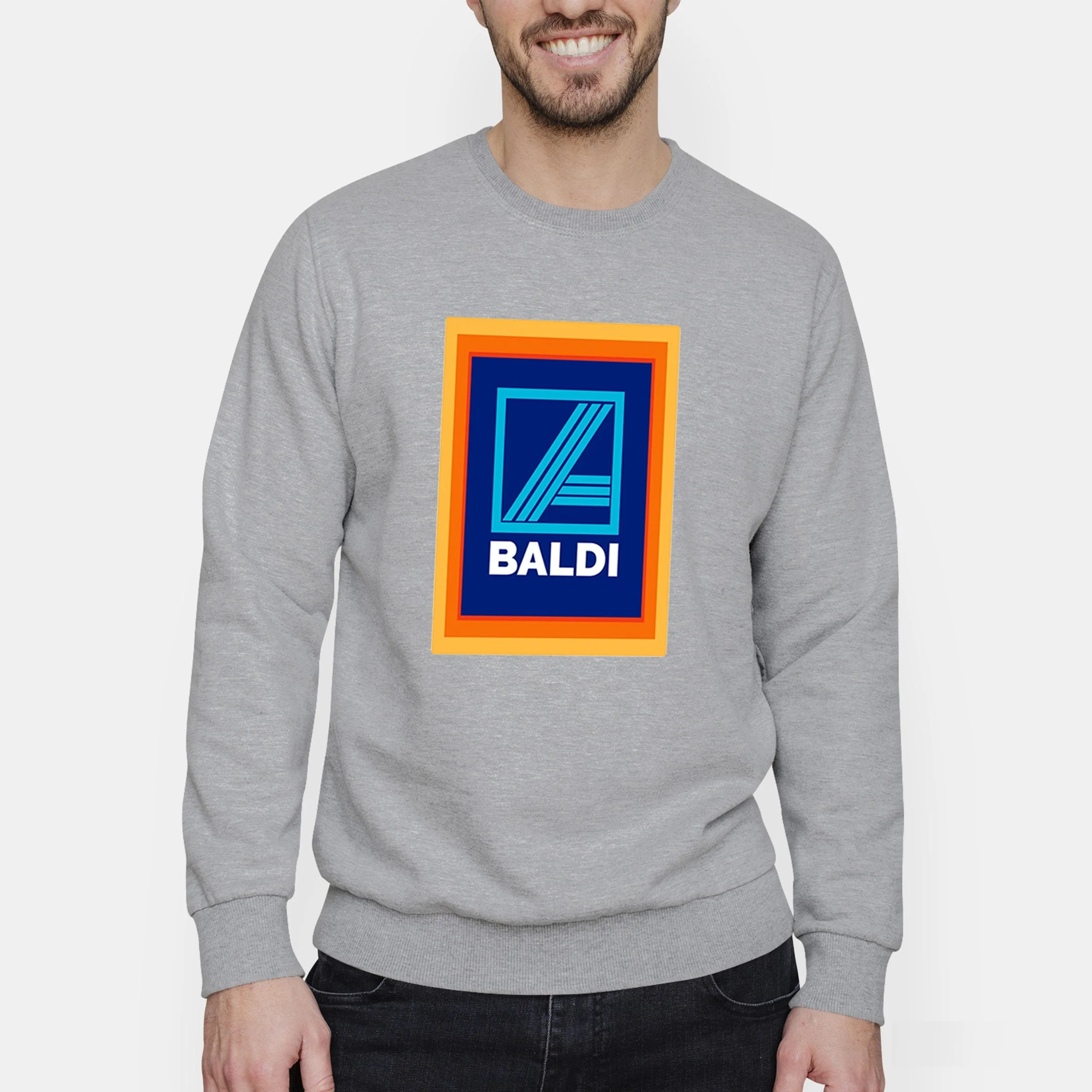 Baldi Sweatshirt , Funny Novelty , Supermarket Bald Men's Pun, Hilarious Pullover , Humour Gift for Dad and Grandad - Image 3