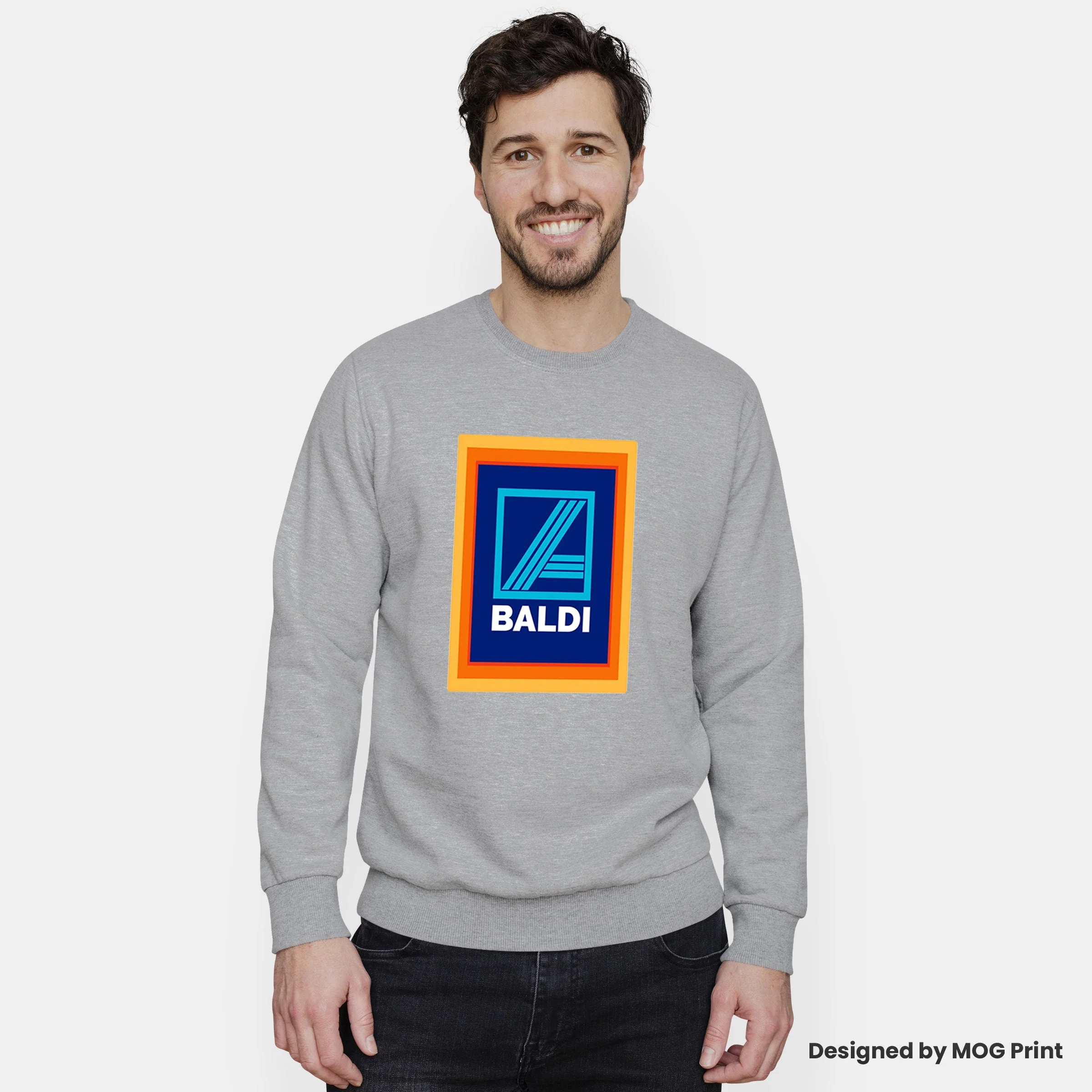 Baldi Sweatshirt , Funny Novelty , Supermarket Bald Men's Pun, Hilarious Pullover , Humour Gift for Dad and Grandad - Image 4