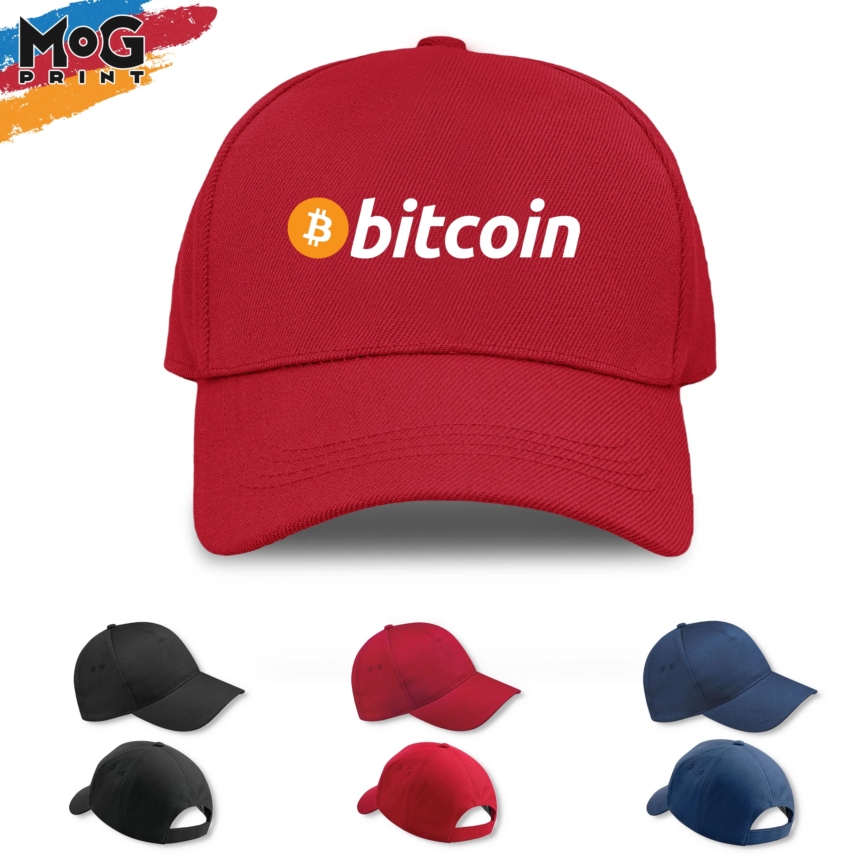Bitcoin Baseball Cap, Bitcoin Hat, BTC Crypto Currency Coin Logo, Bitcoin Cryptocurrency Trader Investor Gift Idea, Adult Unisex Hat Cap - Image 3