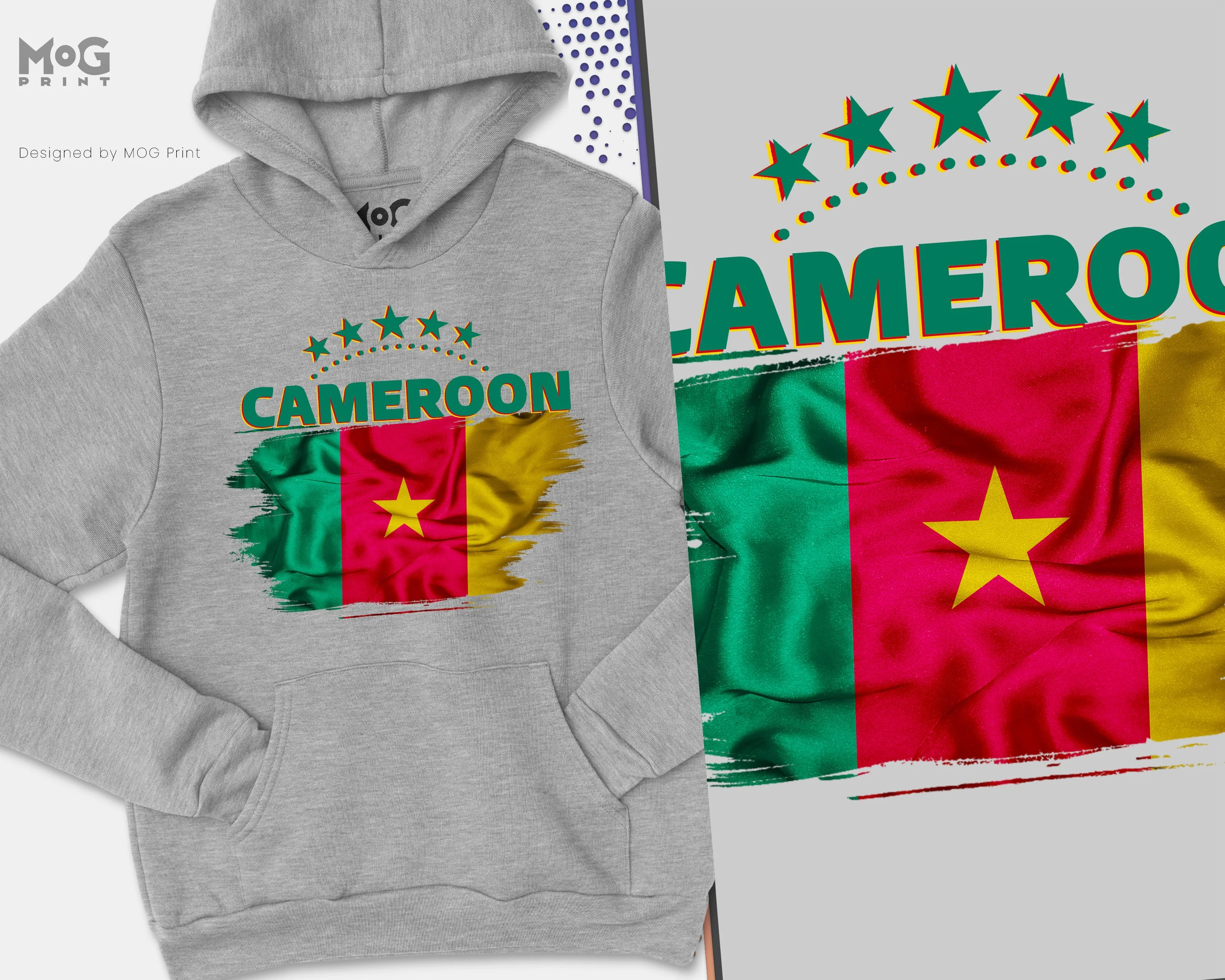 Cameroon Flag Hoodie, Cameroon Football Jumper, World Team Cup Cameroon, World Football Cup National Unisex Hoody - Image 2