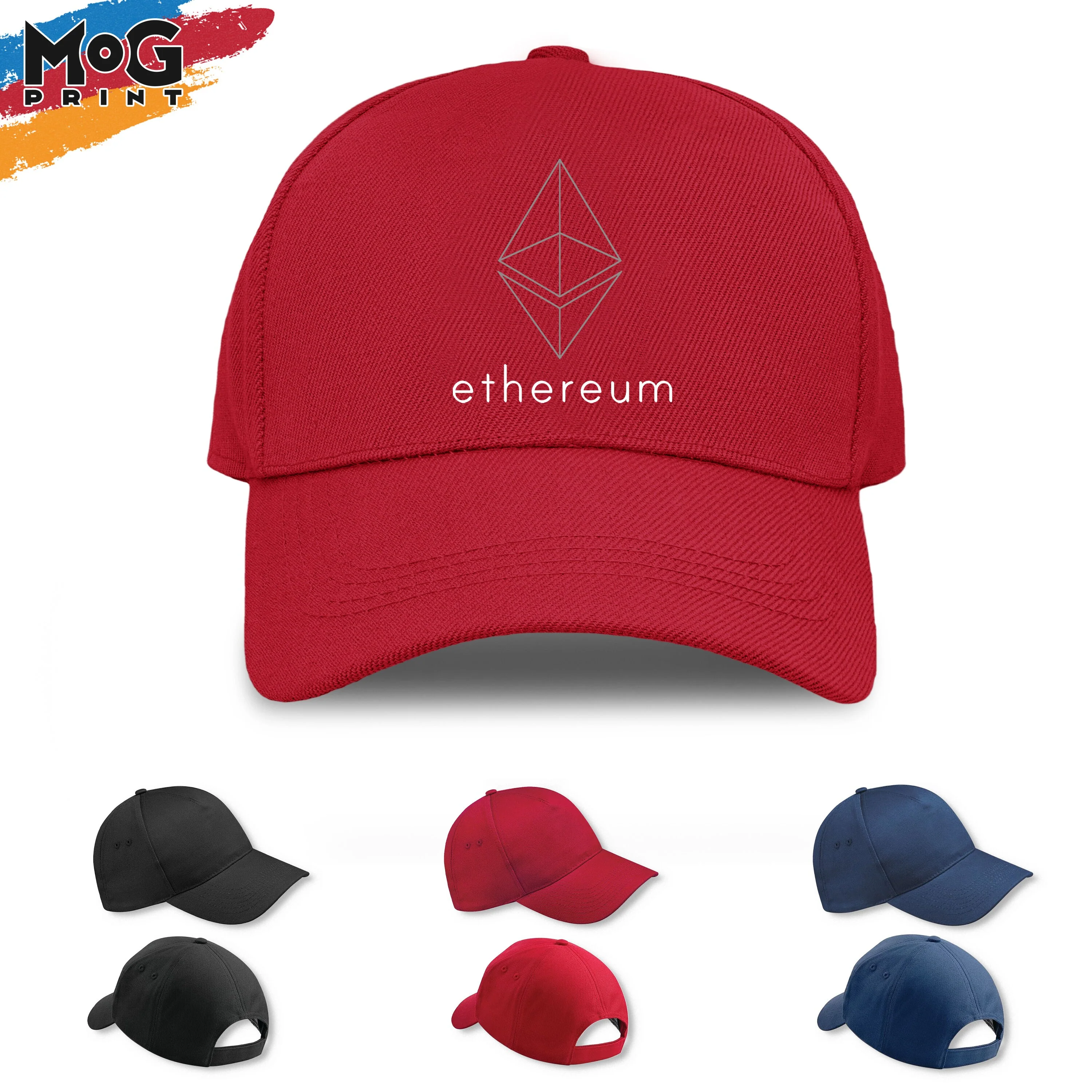 Ethereum Hat, Eth Crypto Coin, Ethereum Baseball Cap, Dad Gift, Hodl Cryptocurrency Gift, ETH Crpyto Trader, Blockchain Technology Hat - Image 3
