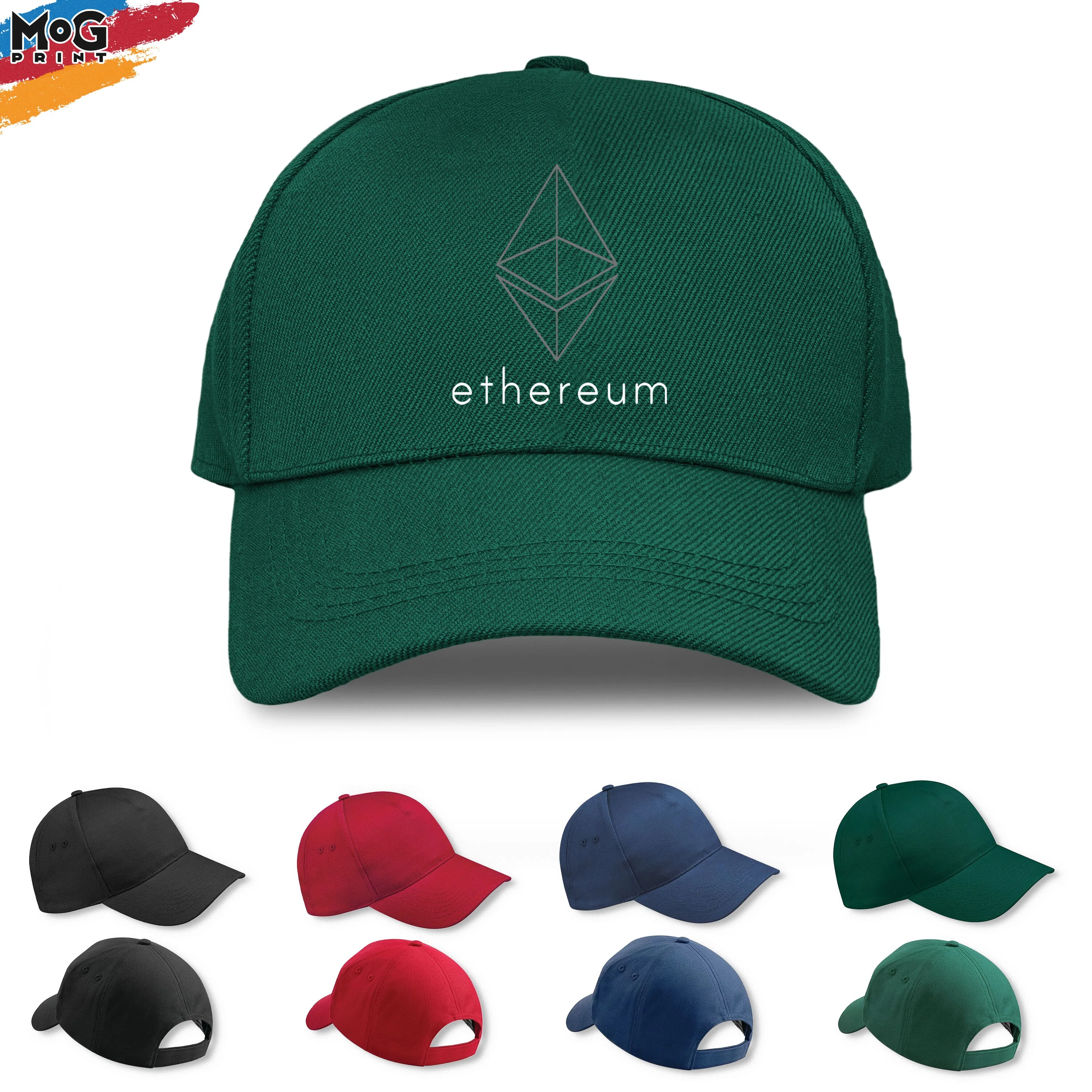 Ethereum Hat, Eth Crypto Coin, Ethereum Baseball Cap, Dad Gift, Hodl Cryptocurrency Gift, ETH Crpyto Trader, Blockchain Technology Hat - Image 4