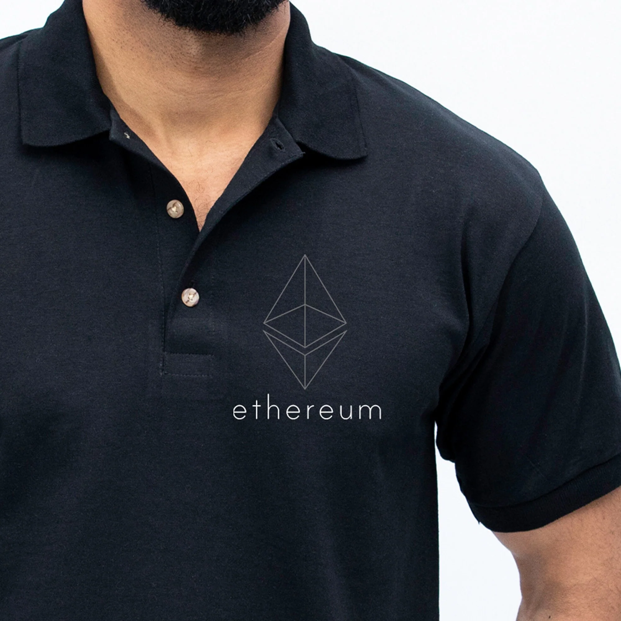 Ethereum Polo Shirt, Eth Cryptocurrency Trader Shirt, Forex Stock Trading Shirt for Miner/Investor Blockchain- Unisex Shirt - Image 2