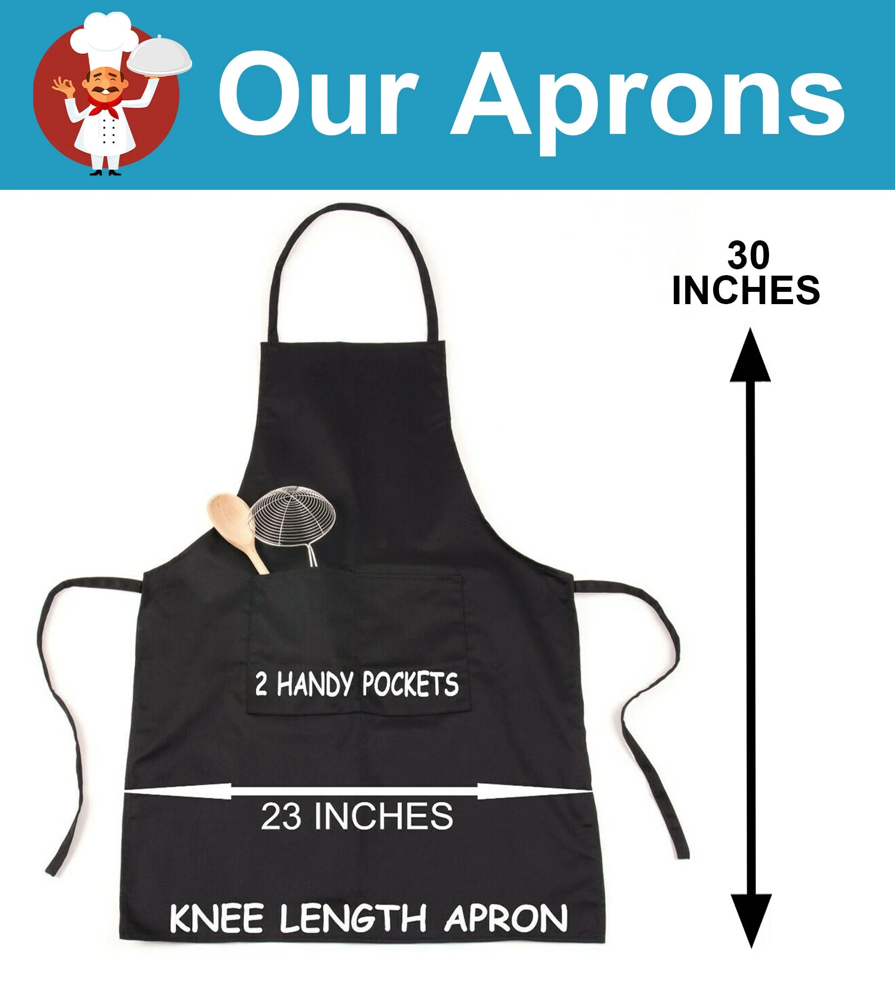 Funny Apron for Men, This Is A Manly Apron, Dad Chef Gift, Barbecue Apron, Father's Cooking Gift, Aprons with Pockets - Image 3