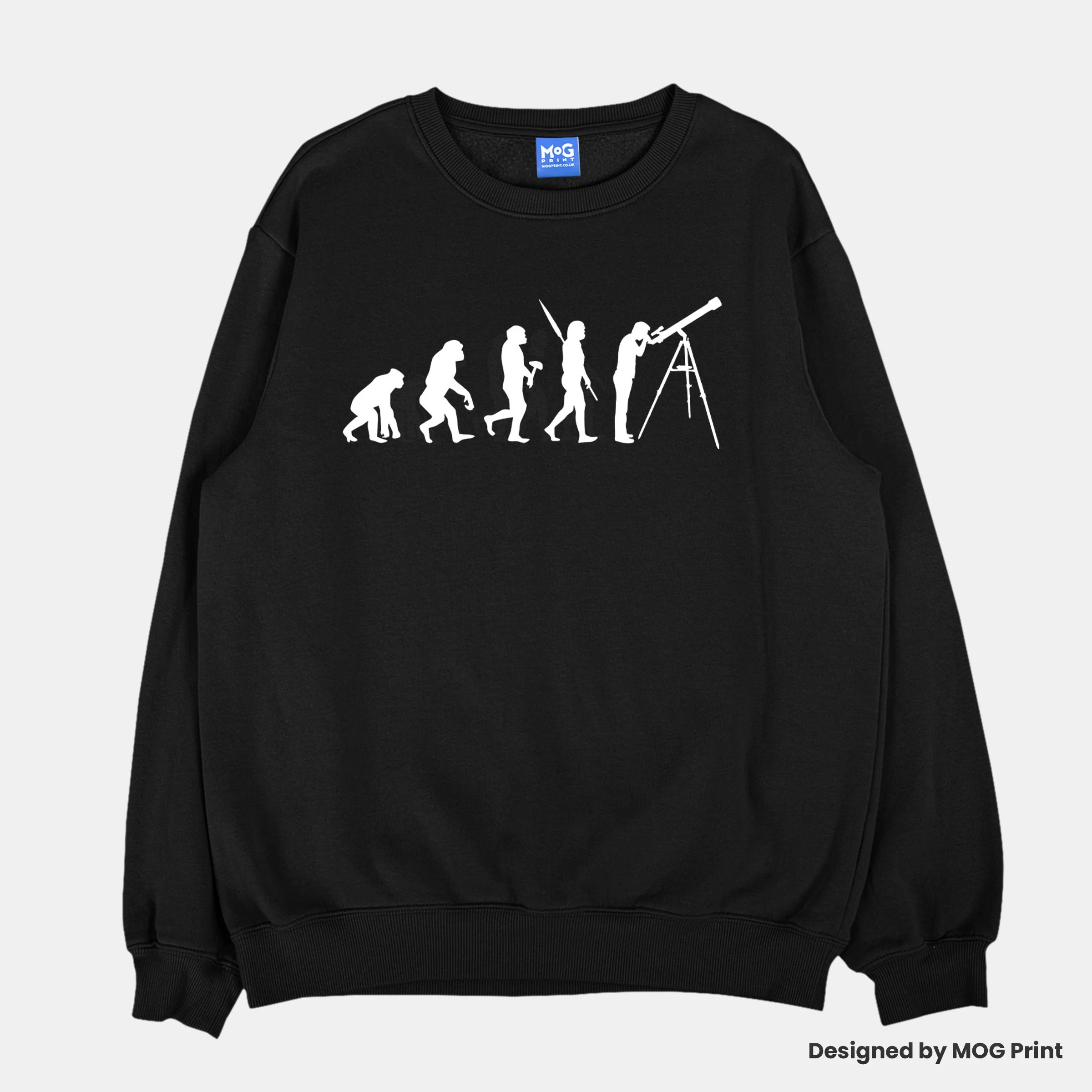Funny Astronomy Telescope Galaxy Sweater Jumper Sweatshirt, Astronomer Space Apparel Geek Gift Astrophysics, Outer Cosmic Space Scientist - Image 4