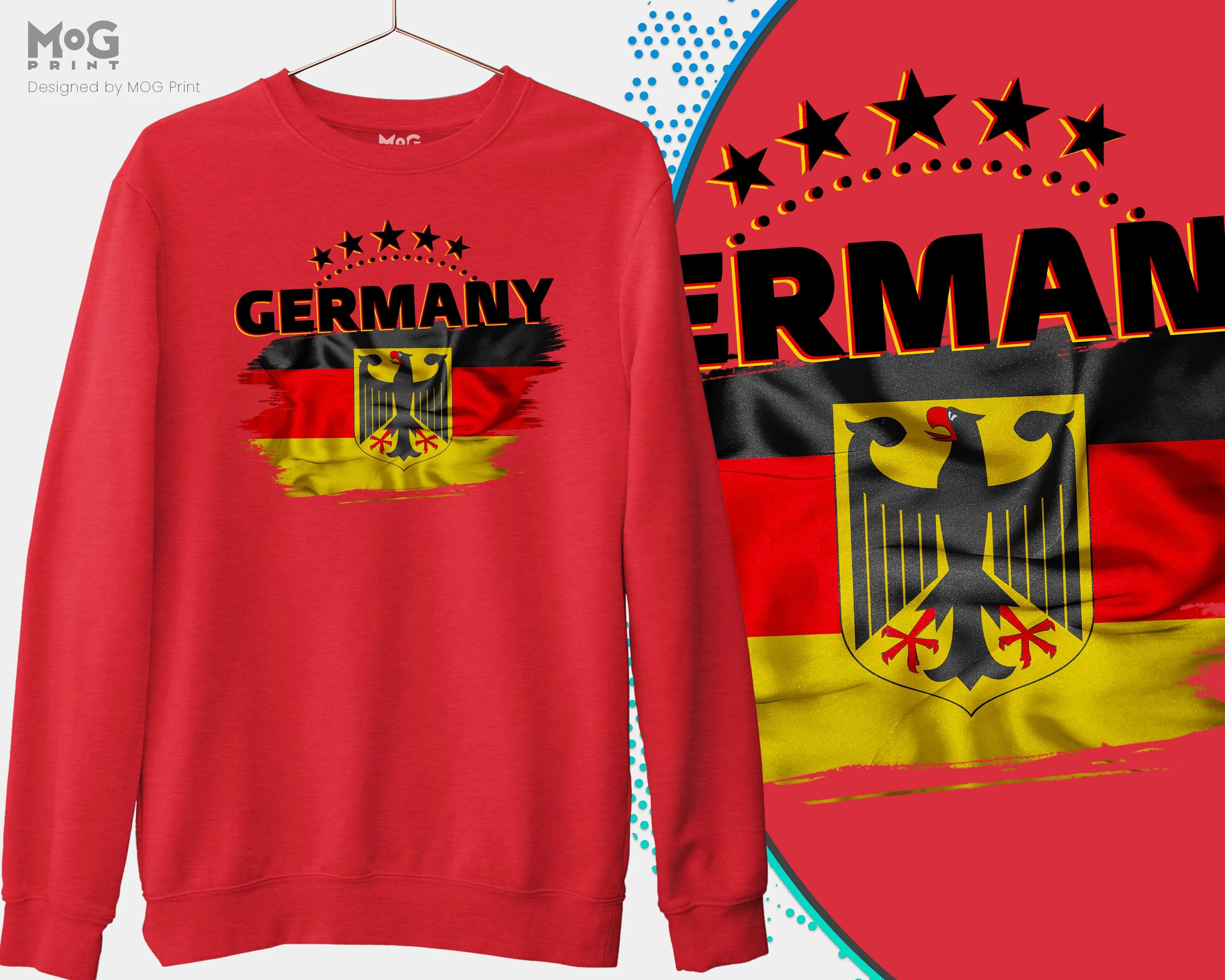 Germany Football Jumper, Unisex Germany Football Sweat Shirt Germany World Football Cup Germany deutschland Football Weltmeisterschaft Flag - Image 2