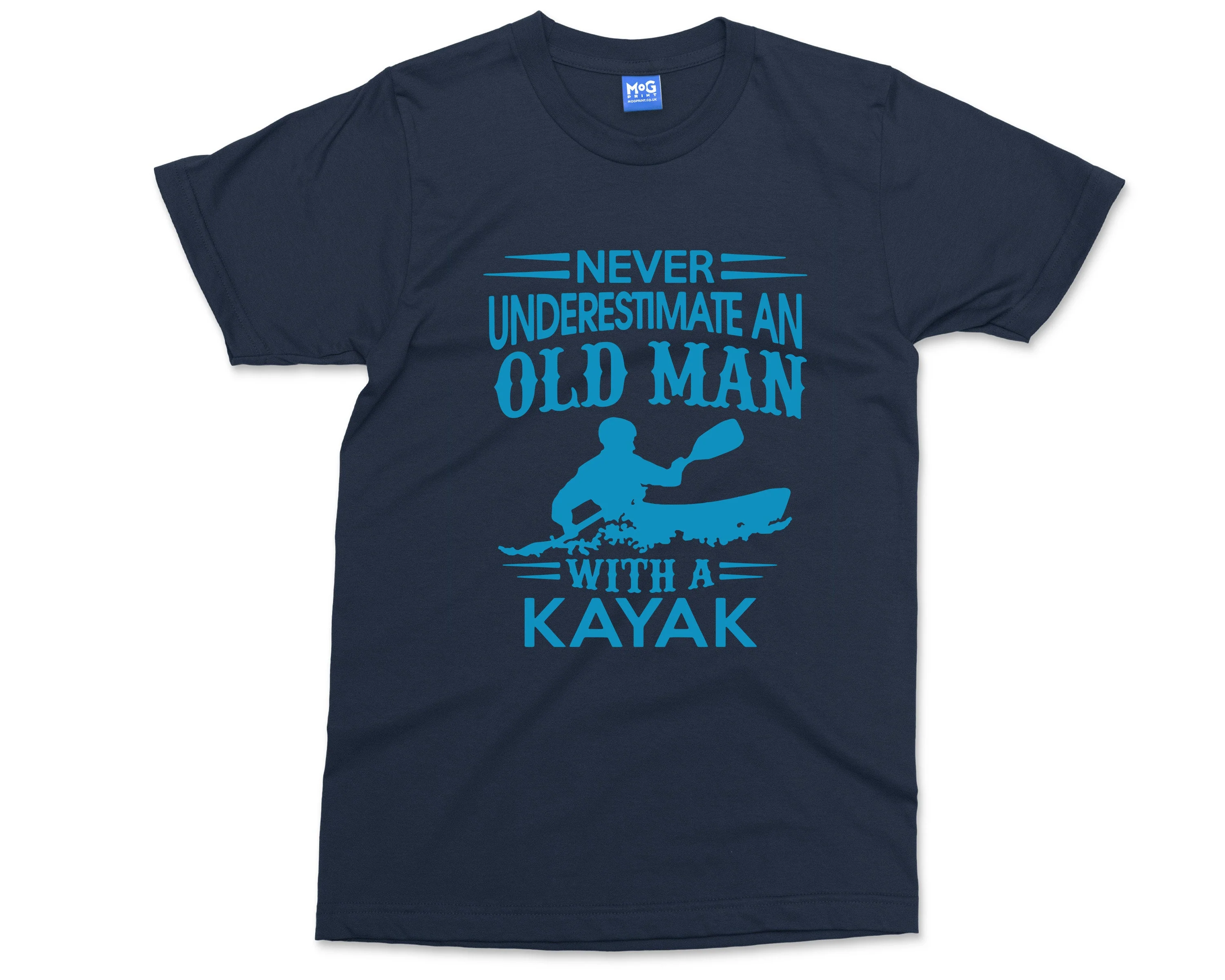 Men's Funny Kayaking T-shirt, Kayaking Gifts, Old Man Kayak, Kayak Racing Sport Boat Rowing Dad Grandad Birthday Shirt, Father's Day Tee - Image 3