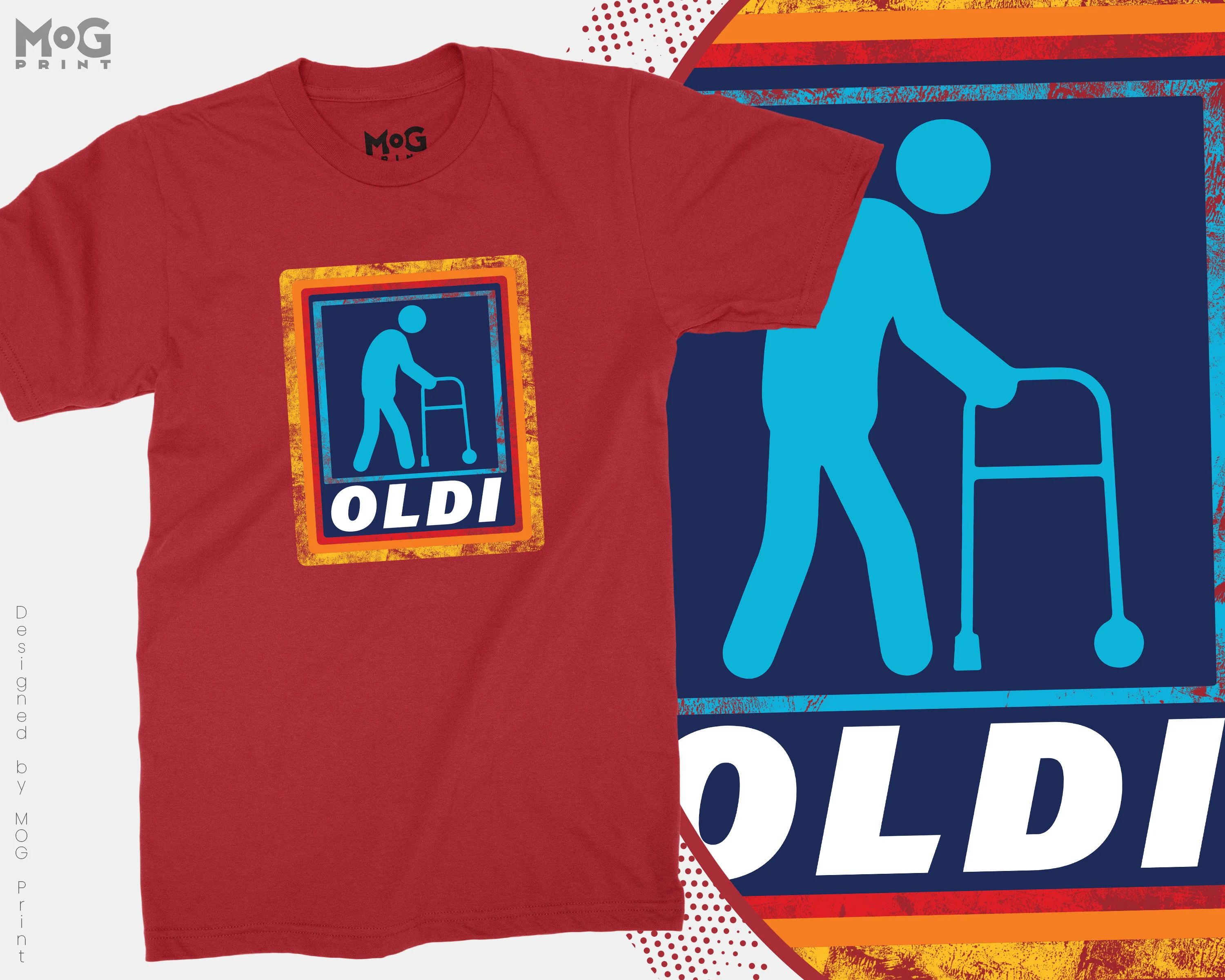 Oldi Funny Old Person Oldie Grandad Pension Tshirt Tee Grandparents Funny Nan Joke Old Man Oldi Grandpa Parody Senior Pensioner Tee Shirt - Image 3