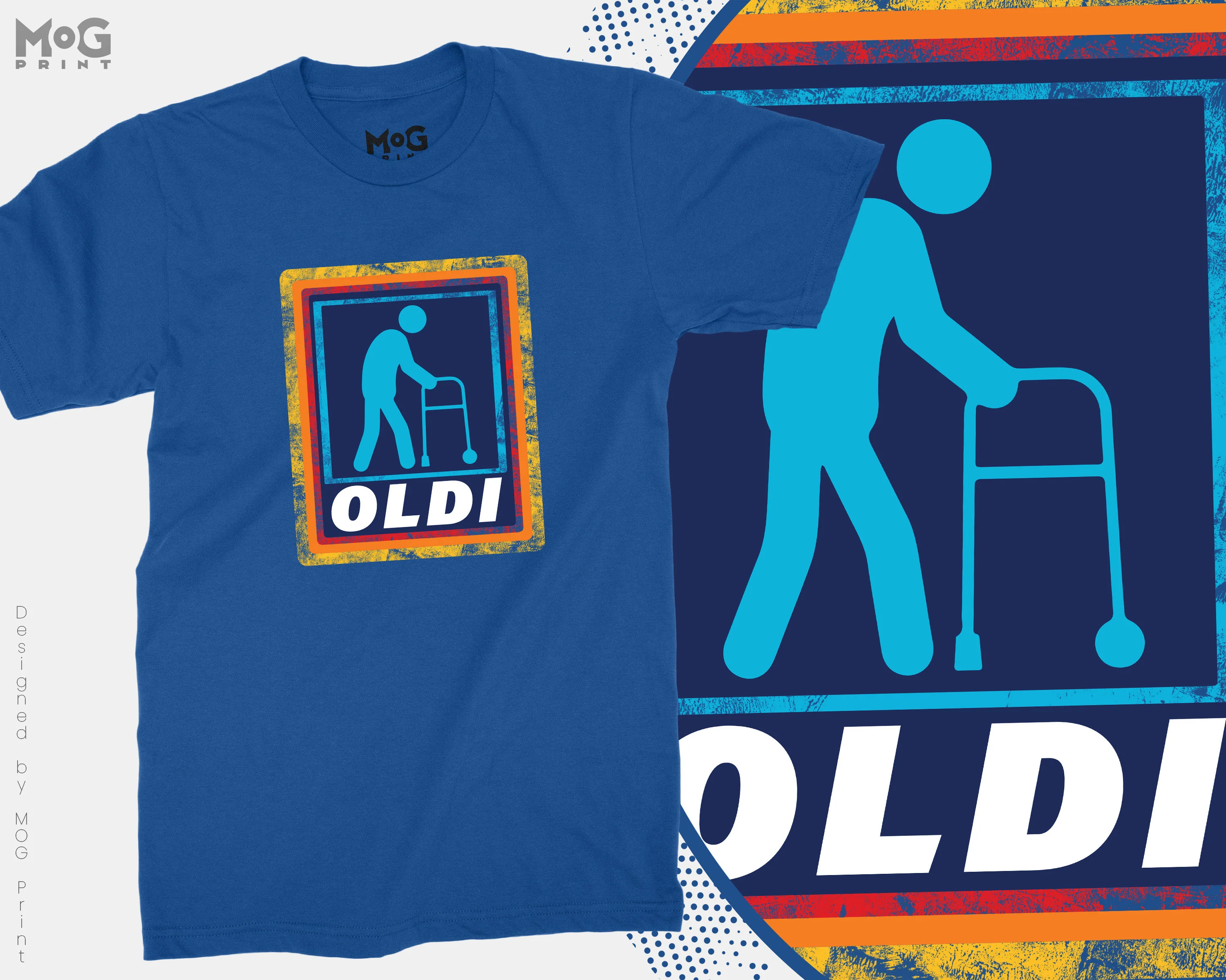Oldi Funny Old Person Oldie Grandad Pension Tshirt Tee Grandparents Funny Nan Joke Old Man Oldi Grandpa Parody Senior Pensioner Tee Shirt - Image 4