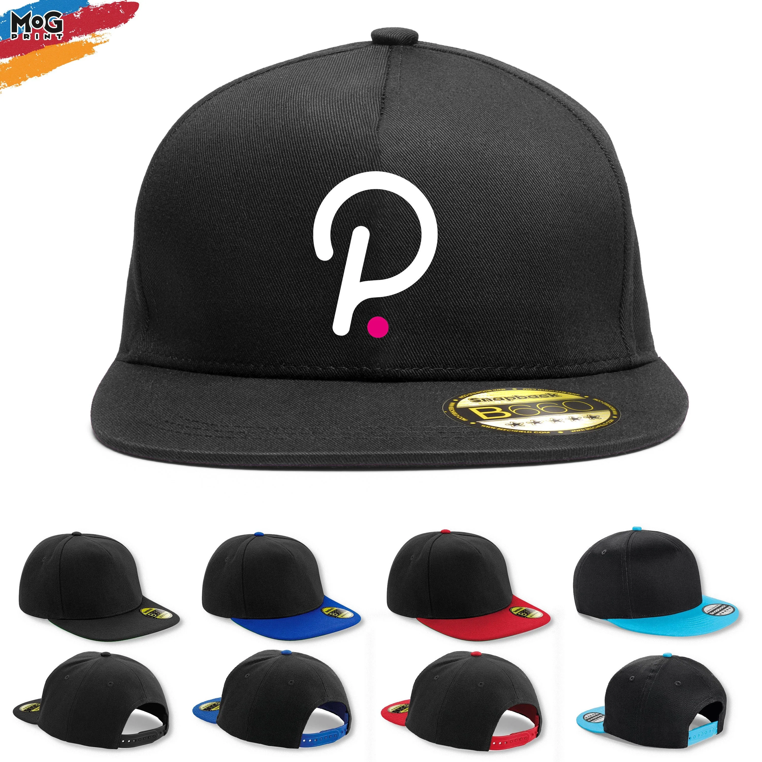Polkadot Logo Crypto Snapback Hat, Dot Cryptocurrency Investor, Polkadot Trader, Polkadot Hat, Hodl Blockchain Technology, Gift Hat - Image 2