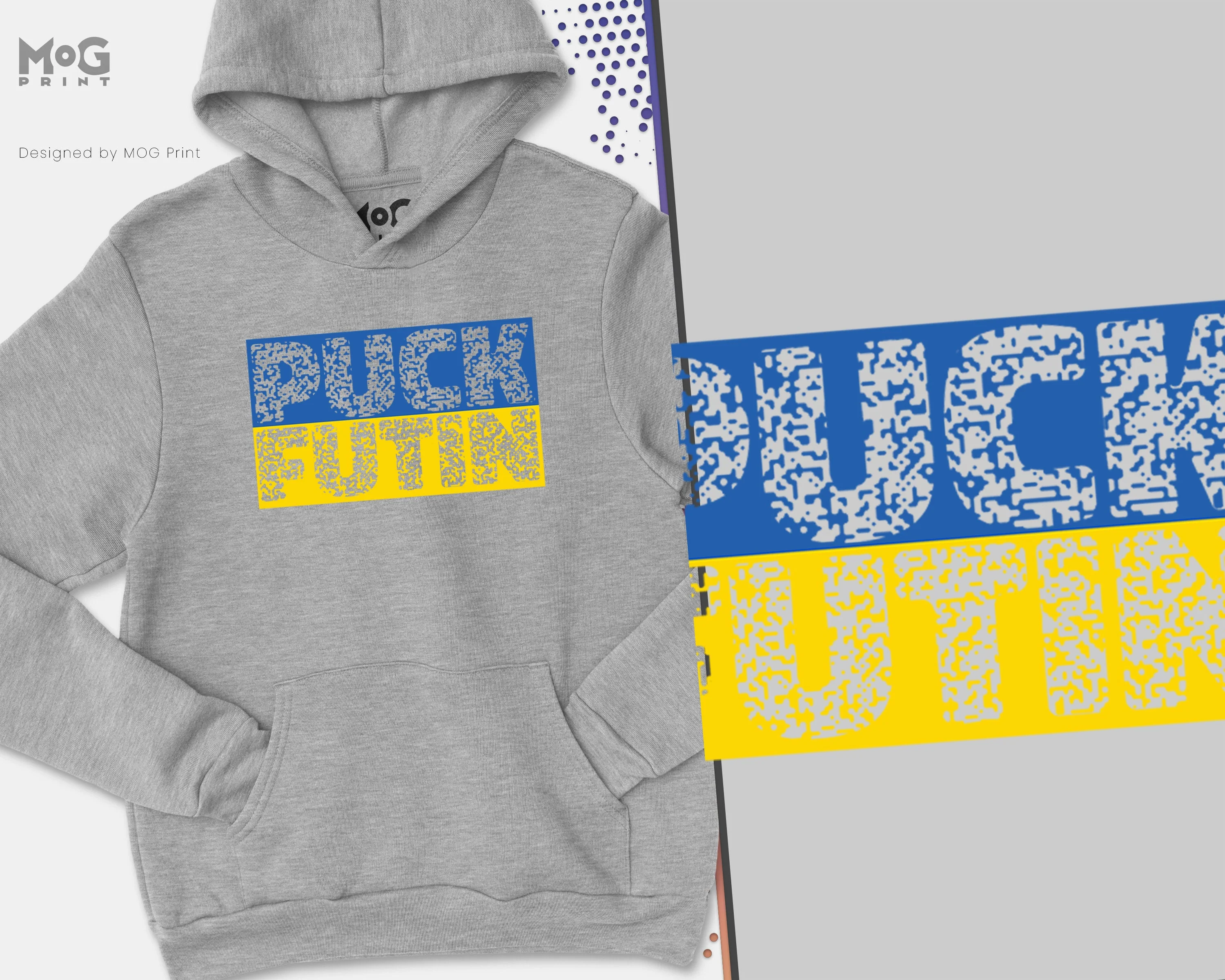 PUCK FUTIN Ukraine Hoodie, Rude Putin Joke Meme, Ukrainian Flag Hoody Russia War Support Love Peace UKRAINE Jumper for Men Women - Image 3