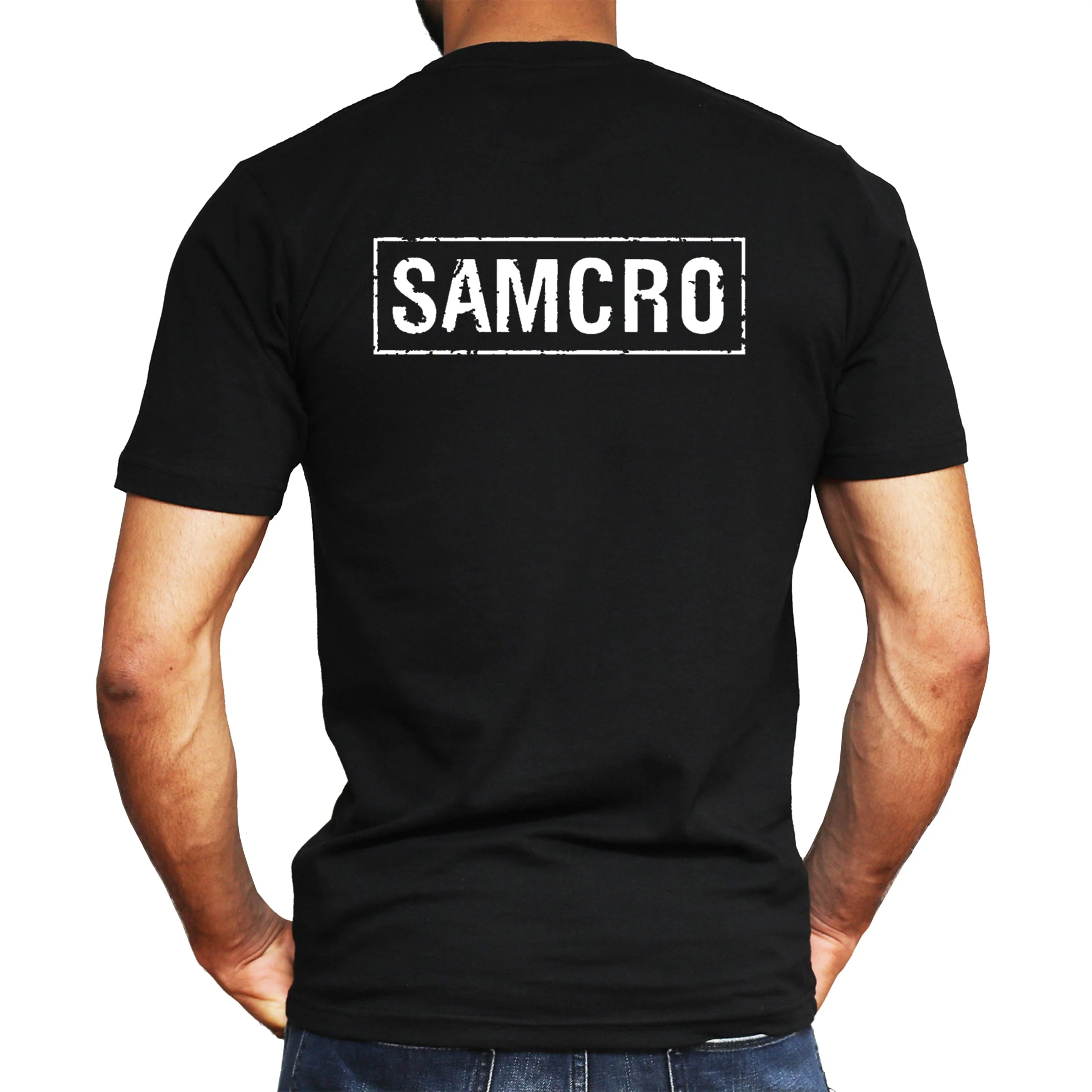 SAMCRO Logo T-shirt Sons of Anarchy Inspired Motorcycle Biker Tee Chopper Men's Top - Image 3