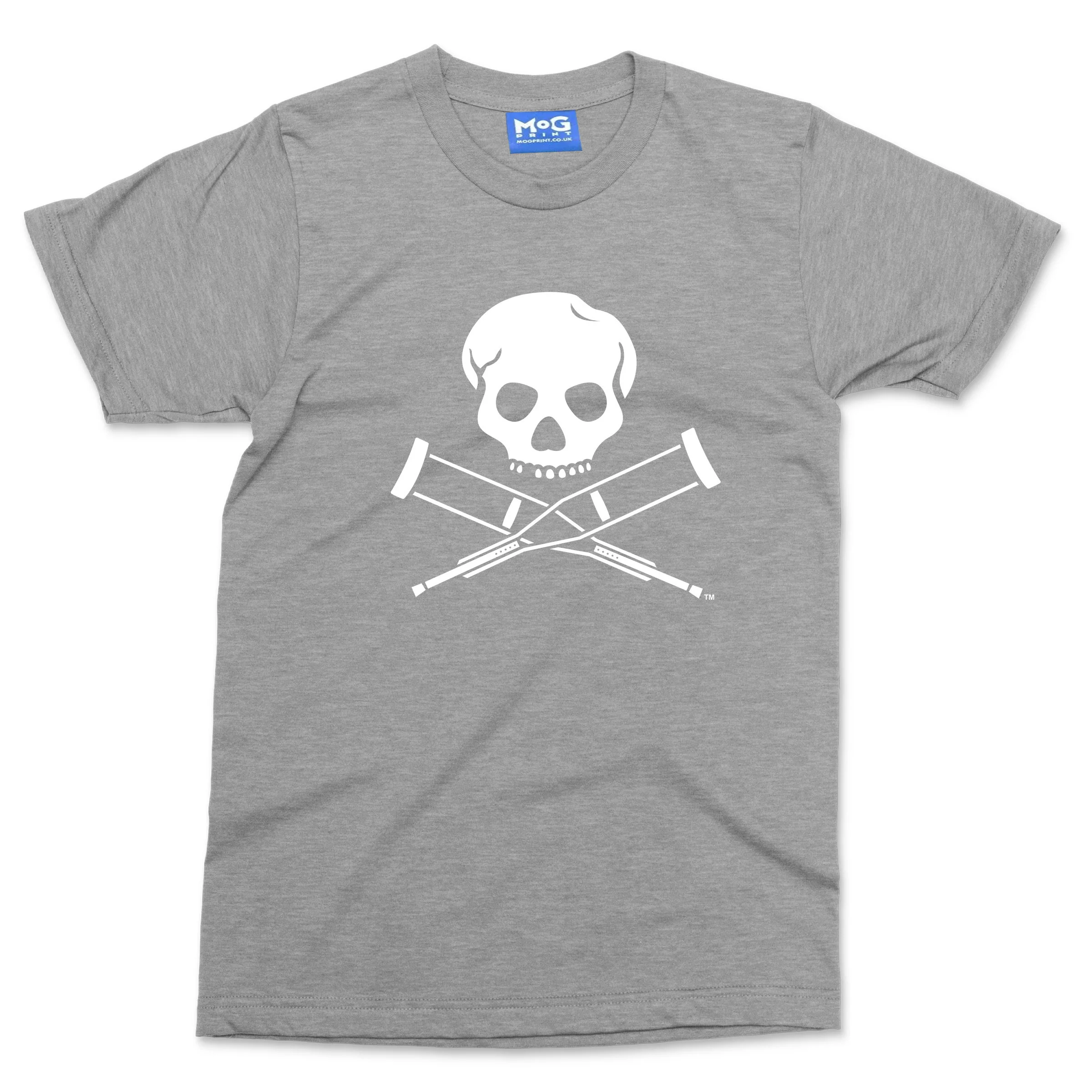 Skull and Crutches Logo T-shirt Funny Jackass Inspired Tee Stunt Comedy Gift Top - Image 4