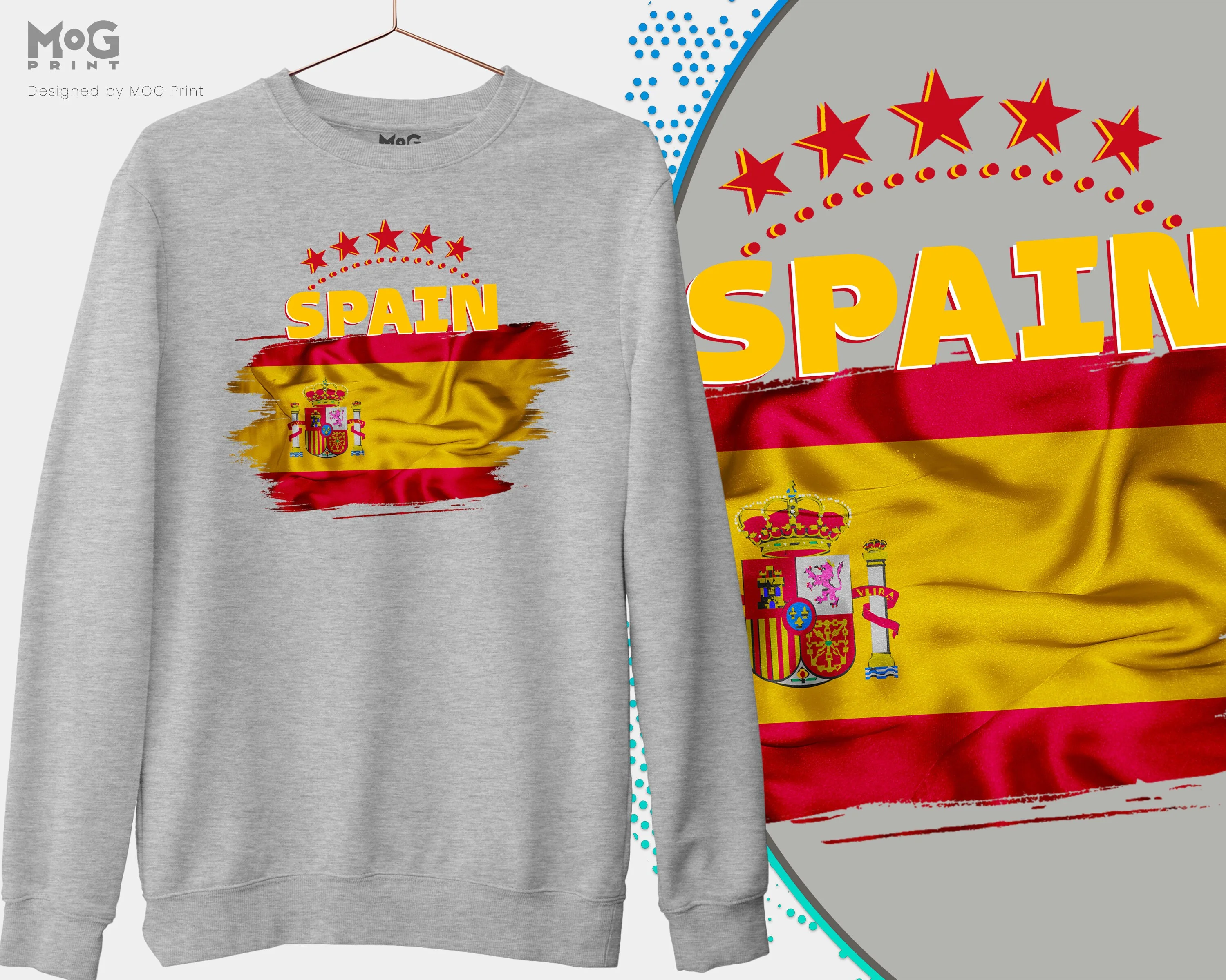 SPAIN Football Sweat Shirt, España Shirt, WorId Football Cup Spain Jumper, Spanish Flag Team Sweatshirt Football Spain World Football Cup Copa Del Mundo España - Image 2