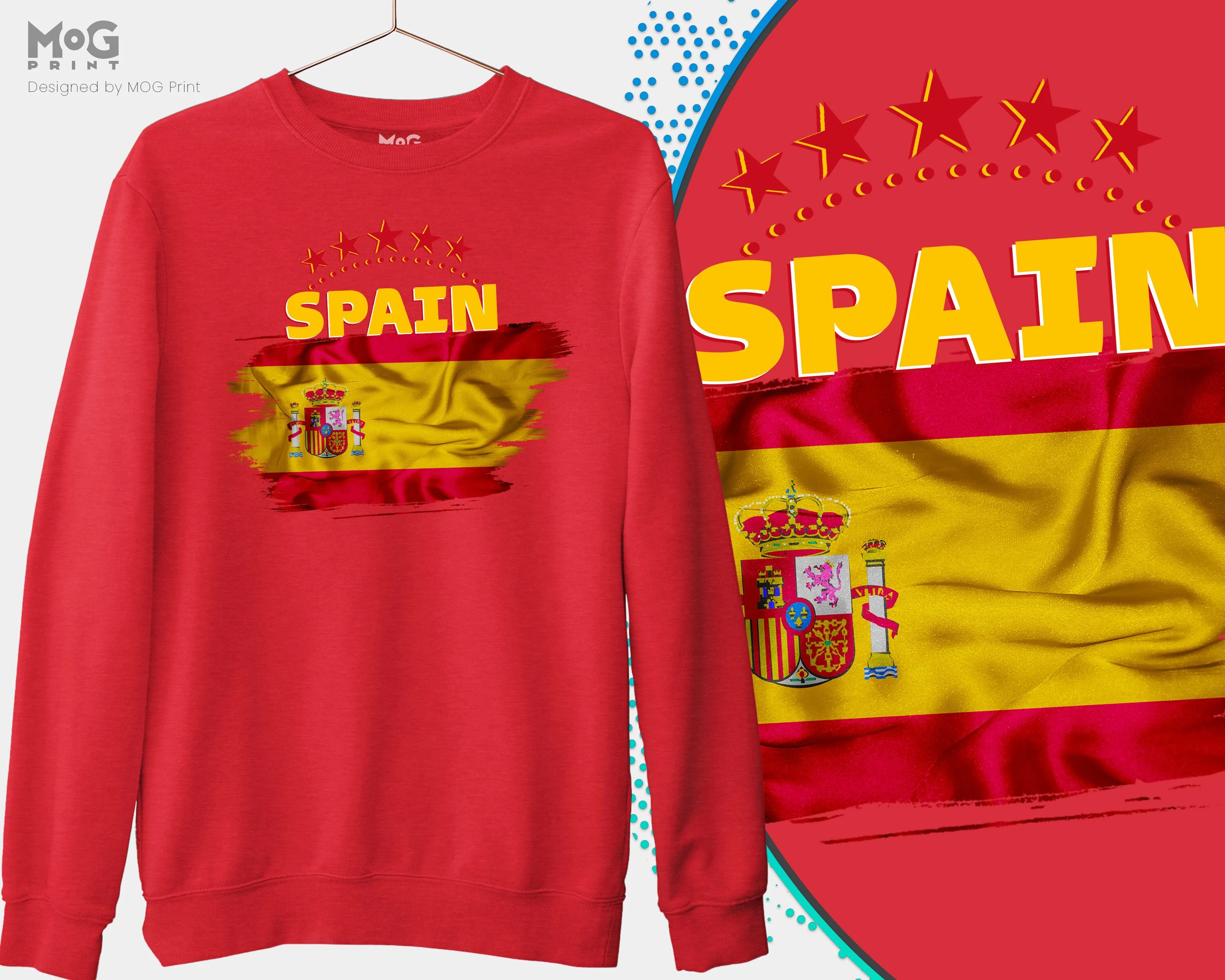 SPAIN Football Sweat Shirt, España Shirt, WorId Football Cup Spain Jumper, Spanish Flag Team Sweatshirt Football Spain World Football Cup Copa Del Mundo España - Image 3